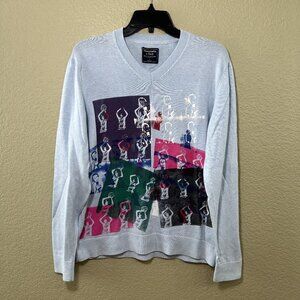 Fraxiom Food House Social Music Store Sweater Large